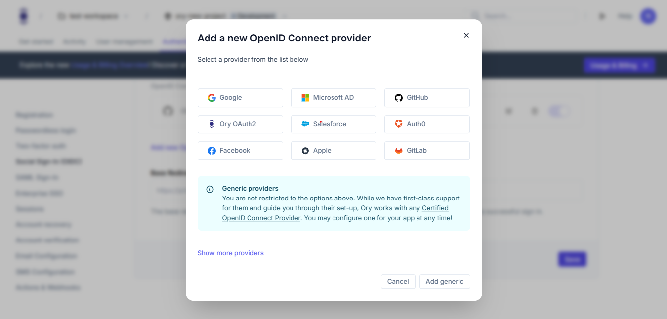 Provider Selection